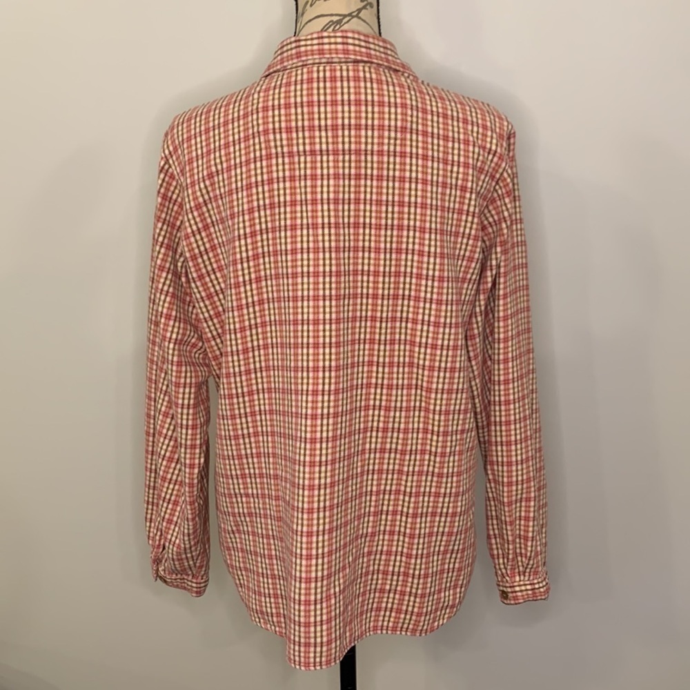 Woolrich cotton flannel plaid button front shirt L - Picture 2 of 7